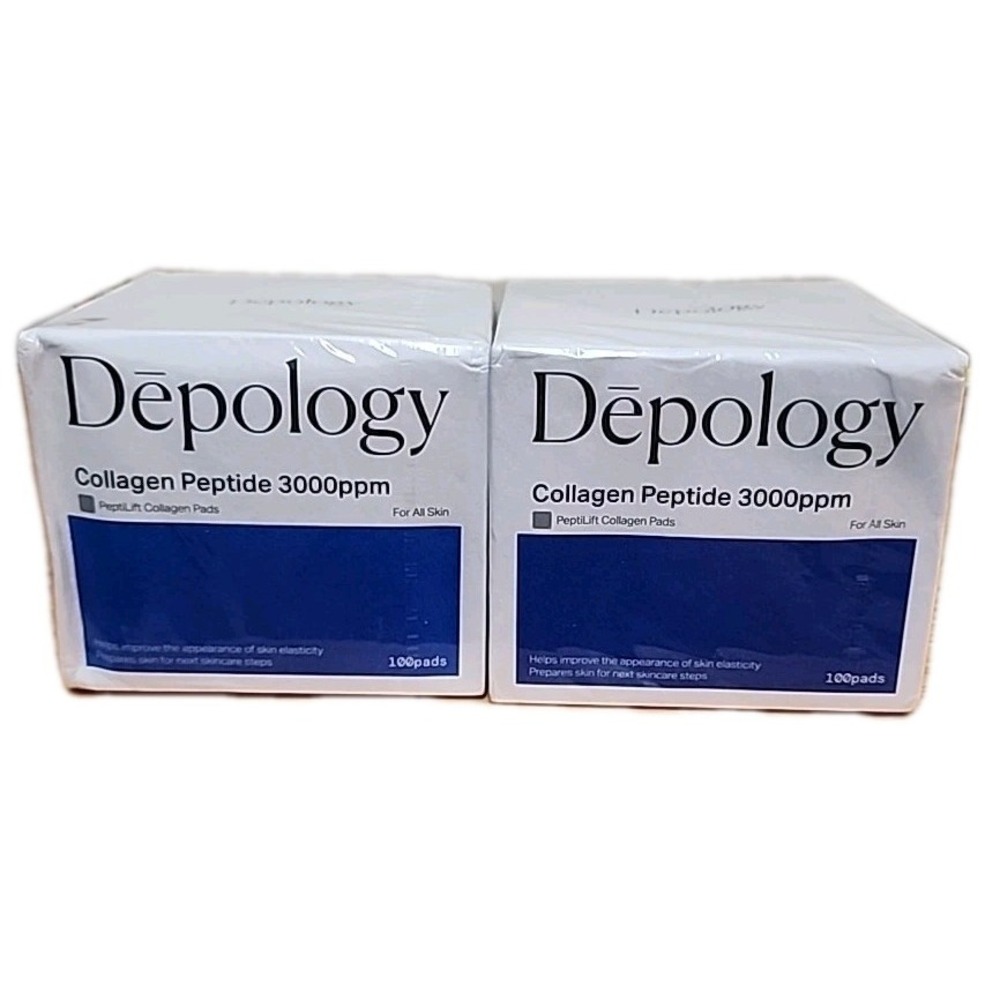 Depology Collagen Peptide 3000 PPM 100 PeptiLift Collagen Pads Lot Of 2